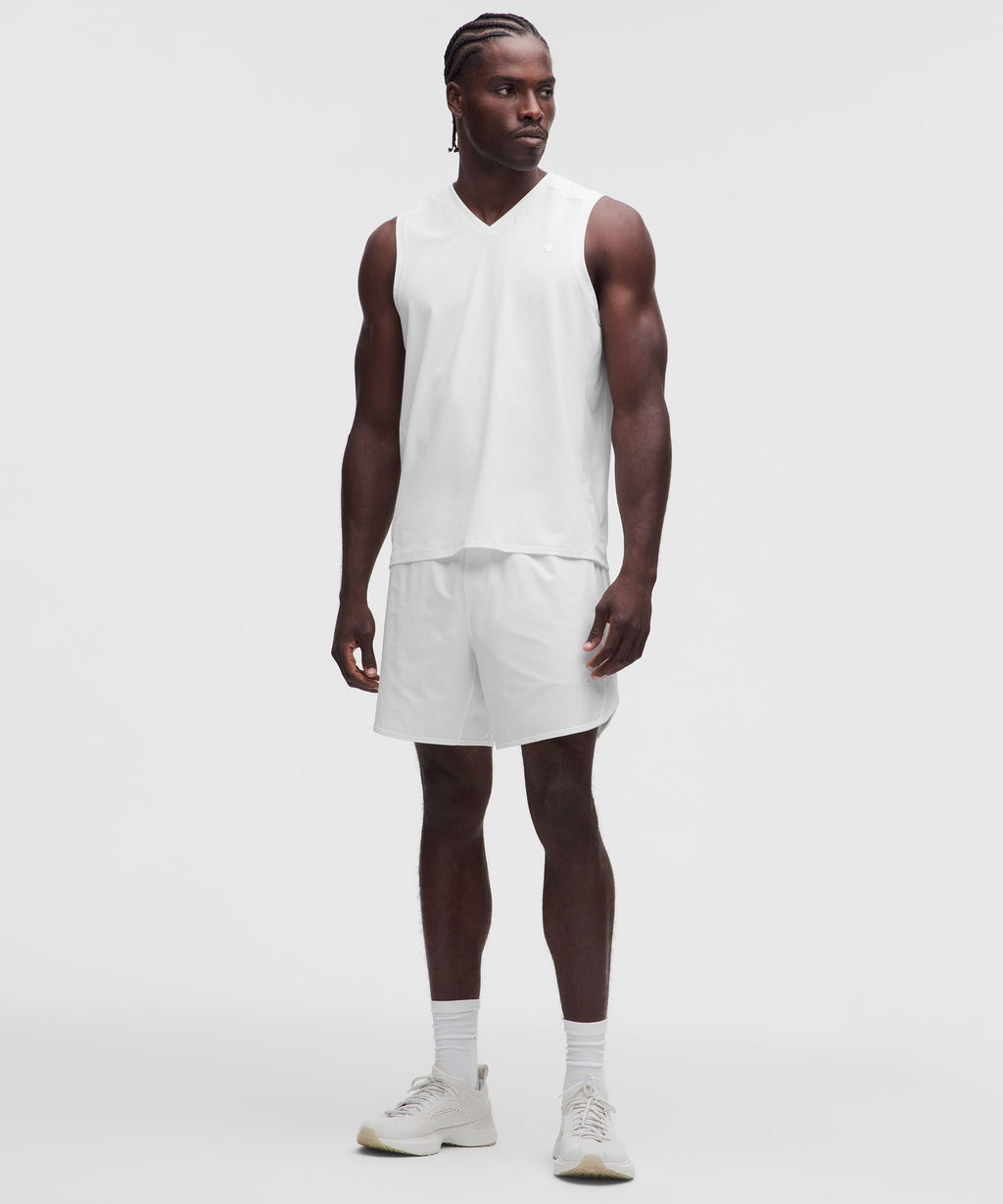Pique Mesh-Panel Sleeveless Tennis Shirt