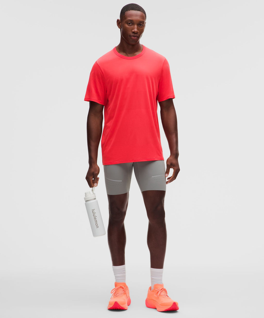 Men's Fast and Free Short-Sleeve ShirtPerforated Stripe