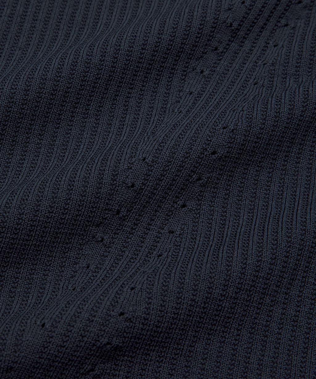 Rib-Knit Slim-Fit Long-Sleeve Shirt