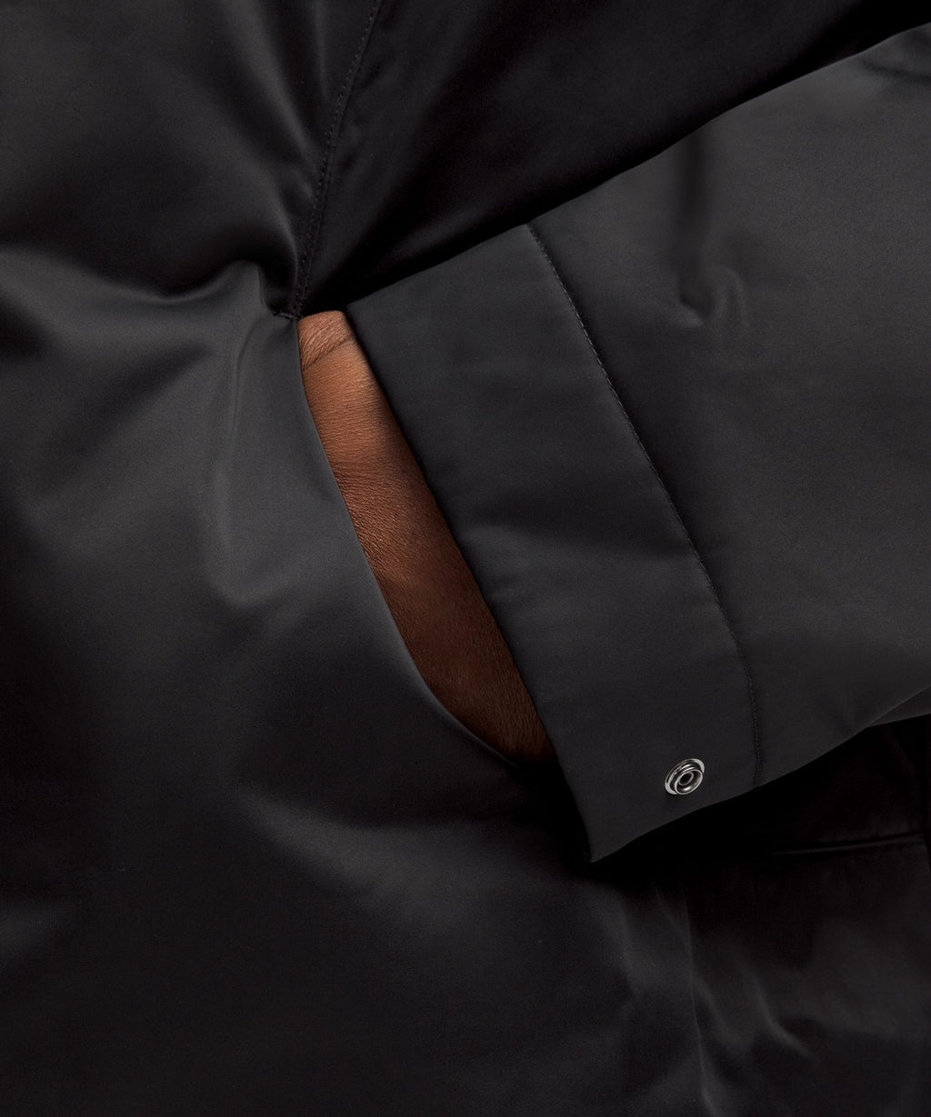 Taffeta Removable-Hood Collared JacketSLNSH Collection
