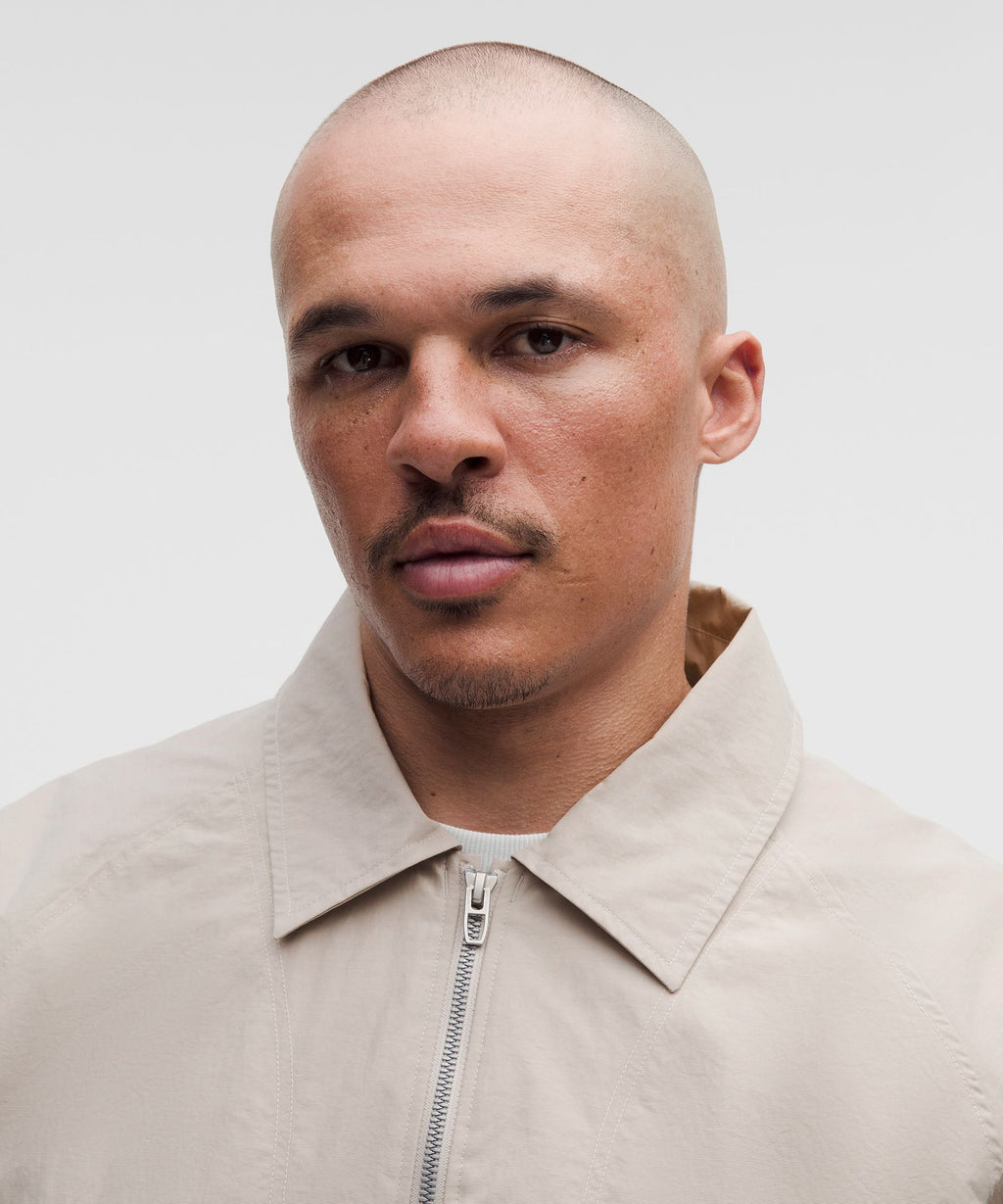 Cotton-Blend Collared Jacket