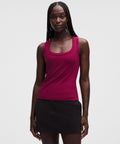 Little Ribbed Scoop-Neck Tank Top