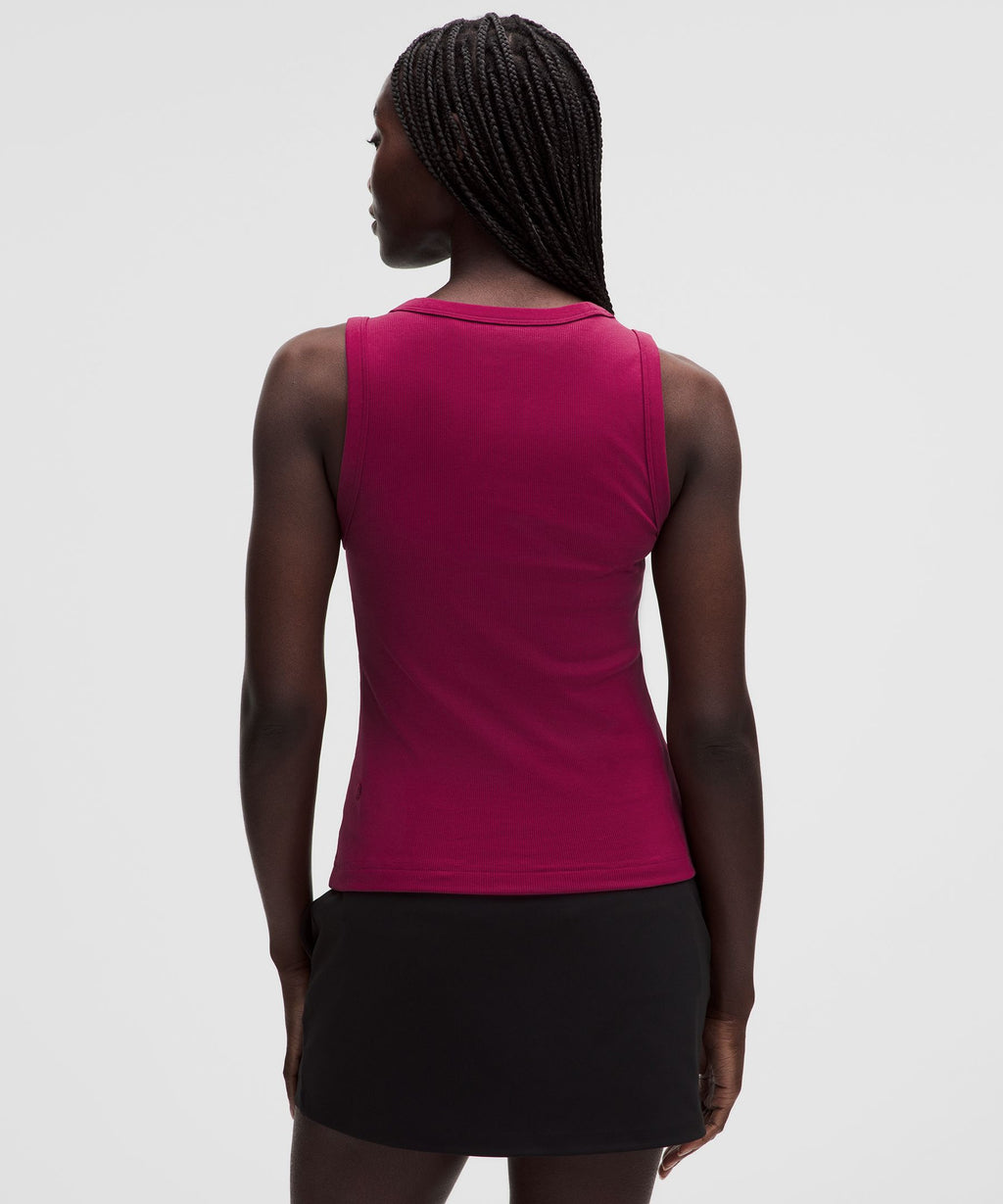 Little Ribbed Scoop-Neck Tank Top