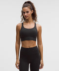 lululemon Energy Longline Bra Medium Support B-D Cups EvolveWordmark