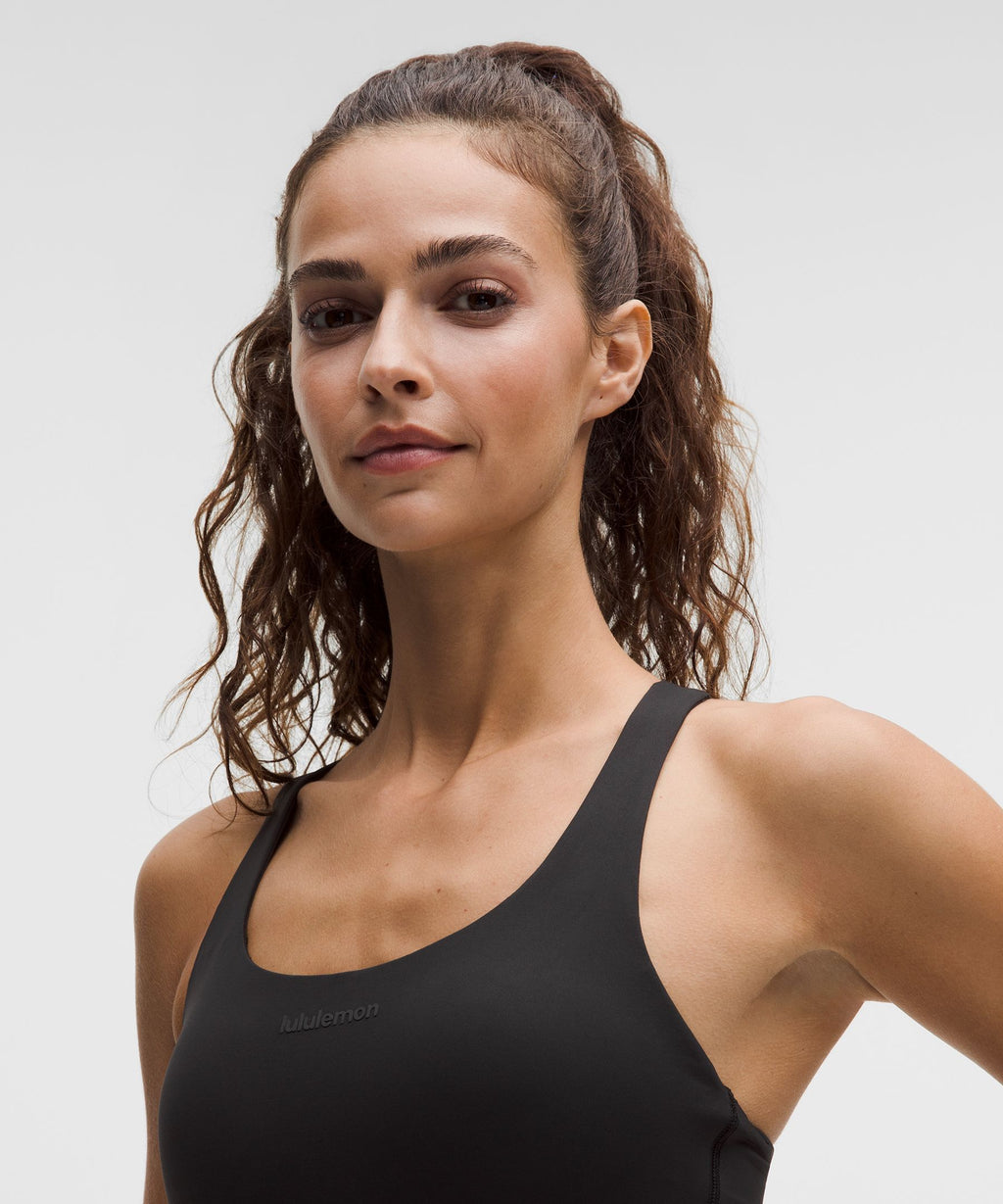 lululemon Energy Longline Bra Medium Support B-D Cups EvolveWordmark
