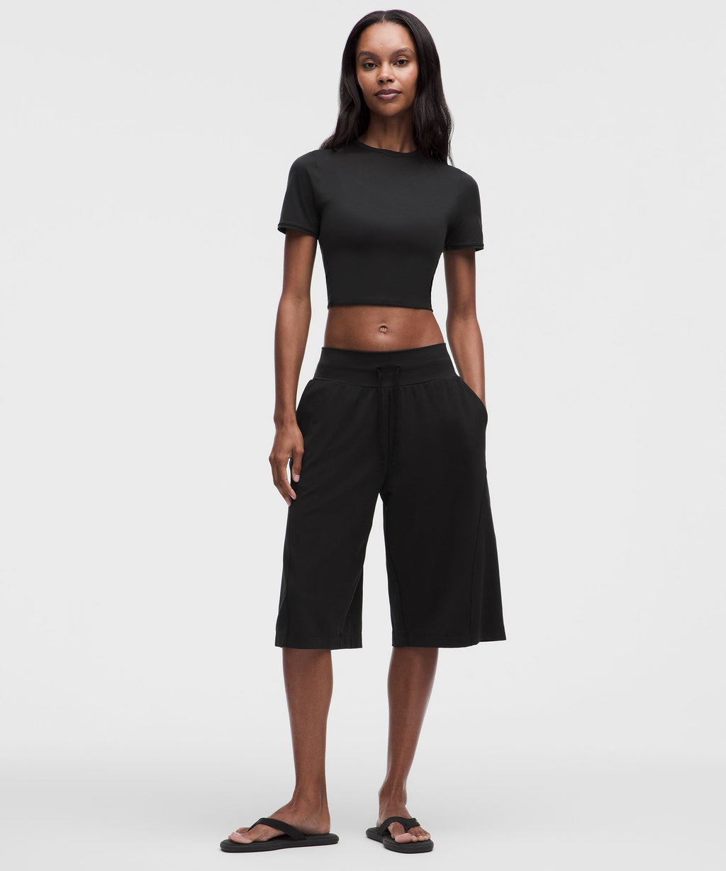 Wundermost Ultra-Soft Nulu Crewneck Cropped T-Shirt