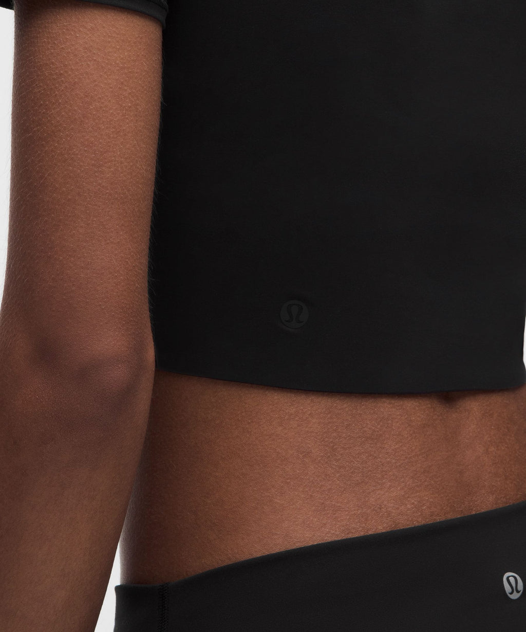 Wundermost Ultra-Soft Nulu Crewneck Cropped T-Shirt