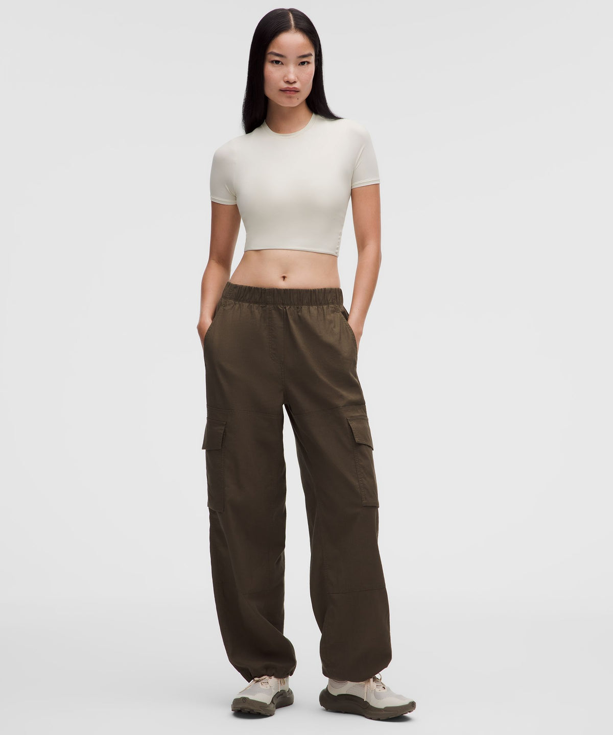 Wundermost Ultra-Soft Nulu Crewneck Cropped T-Shirt