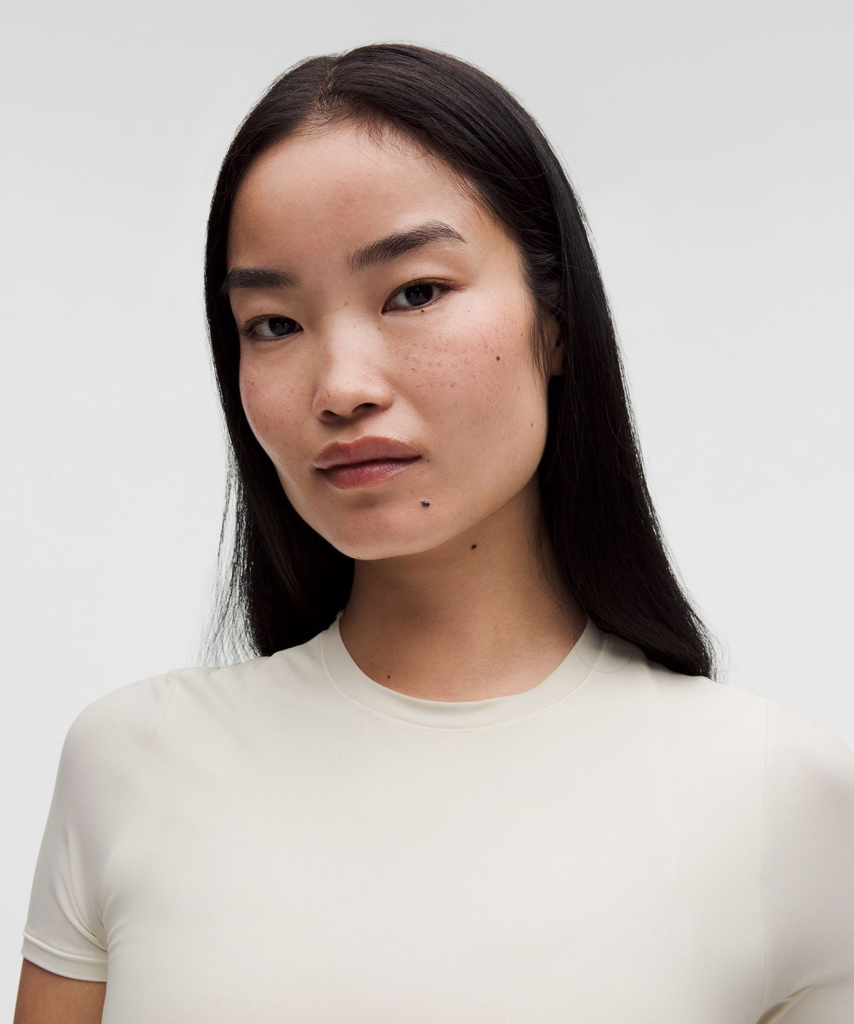 Wundermost Ultra-Soft Nulu Crewneck Cropped T-Shirt