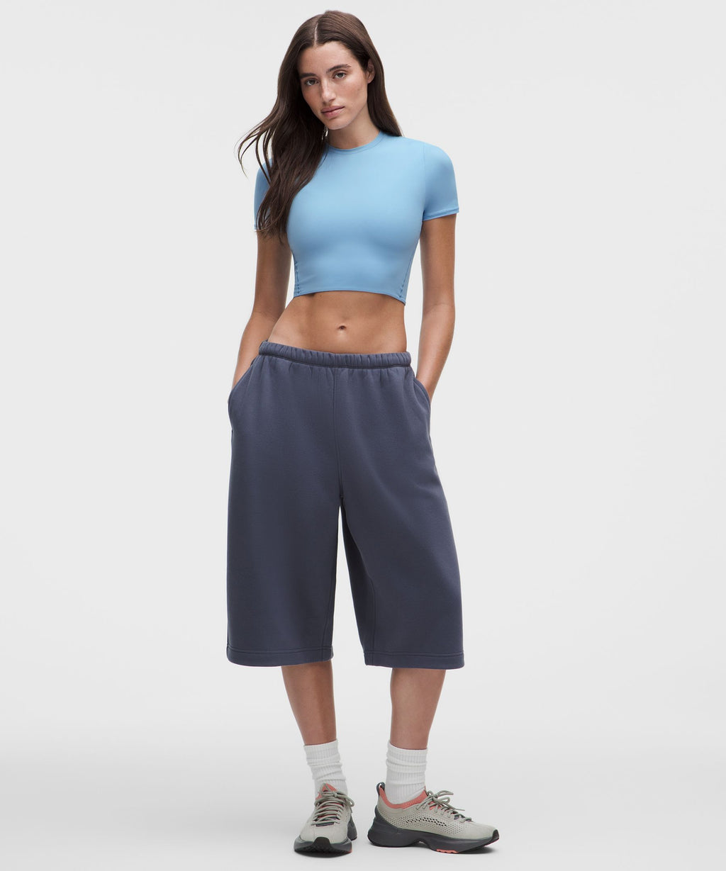 Wundermost Ultra-Soft Nulu Crewneck Cropped T-Shirt
