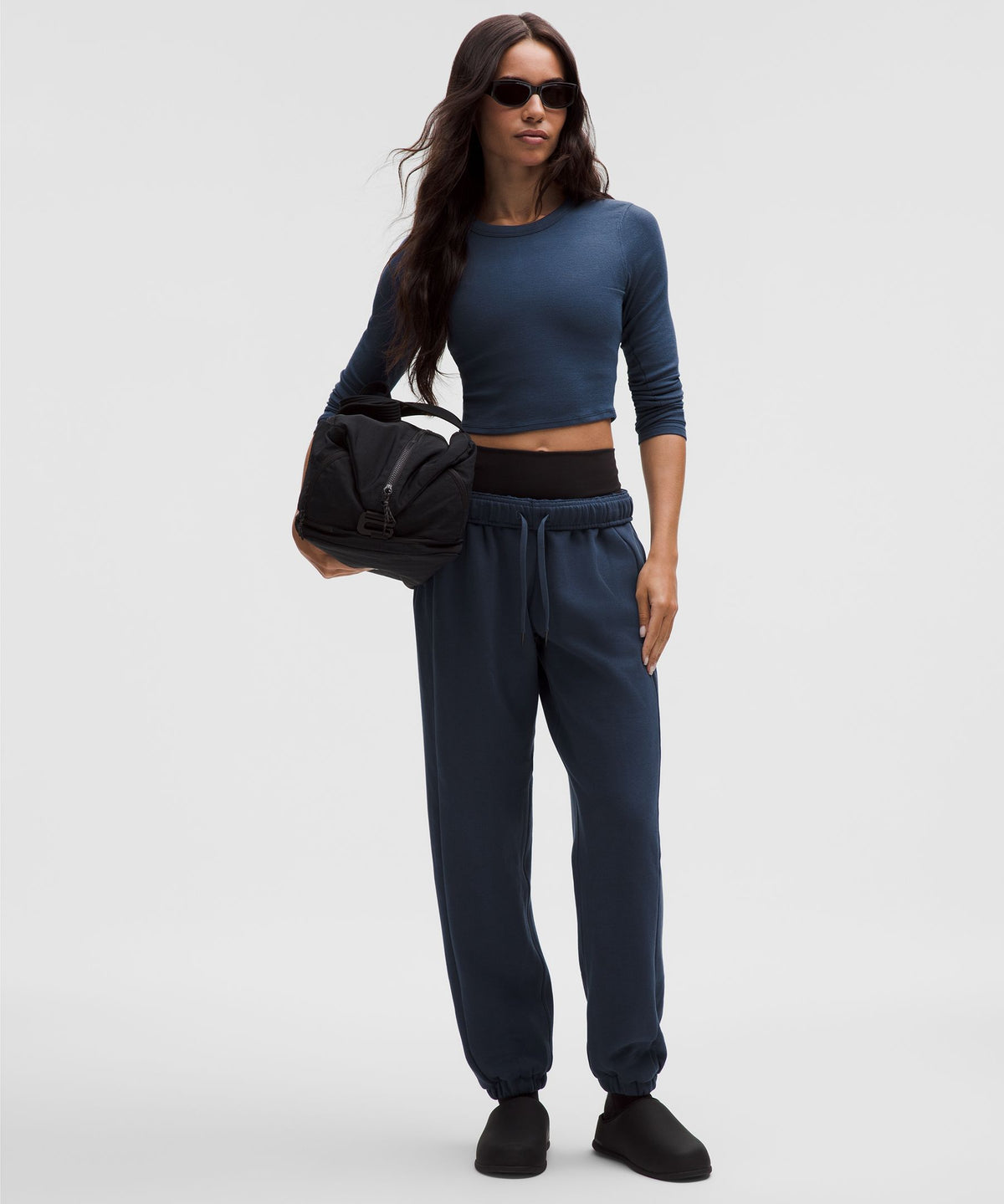 Hold Tight Straight-Hem Cropped Long-Sleeve Shirt