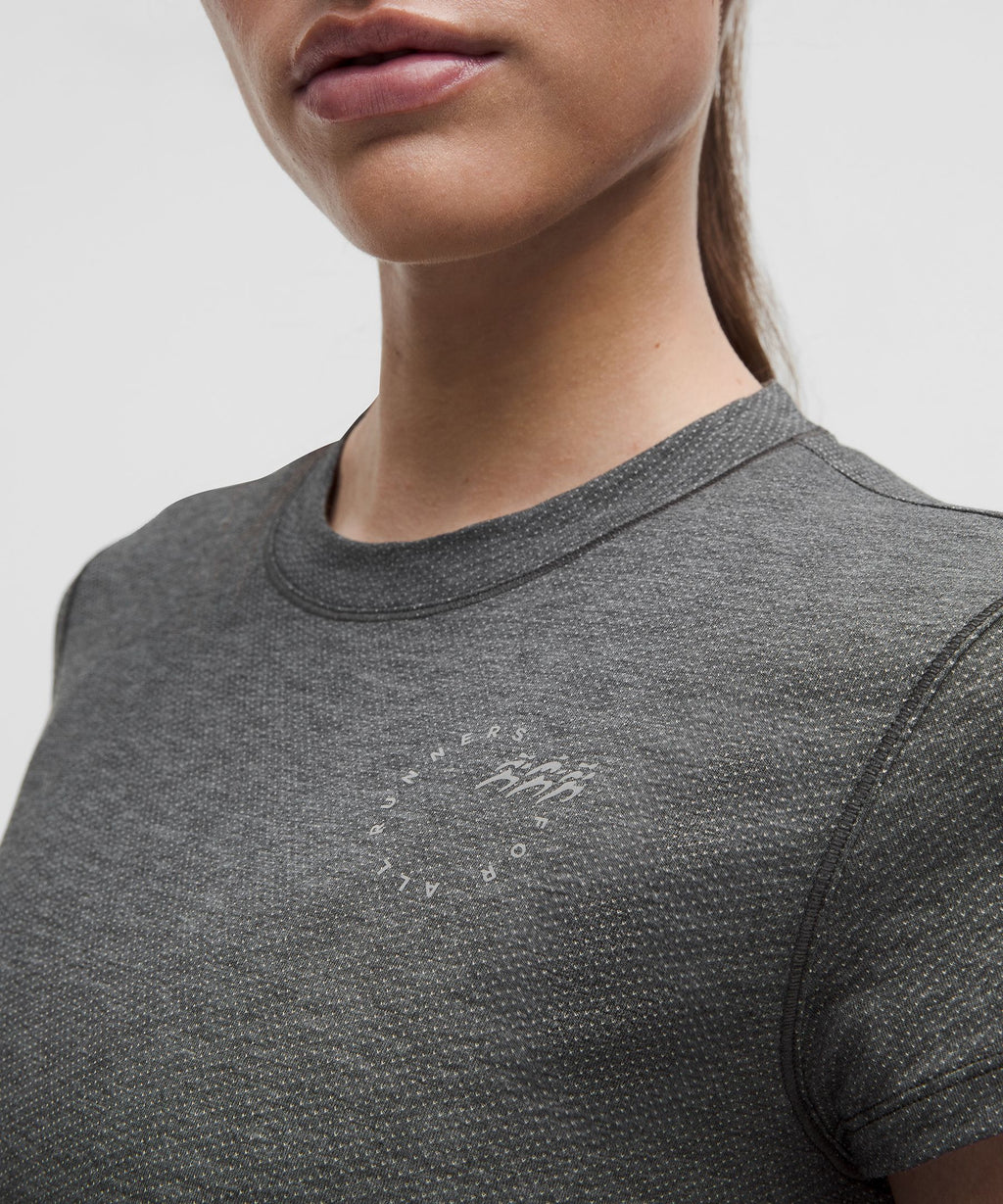 Mile Maker Run Crew Graphic Mesh Short-Sleeve Shirt