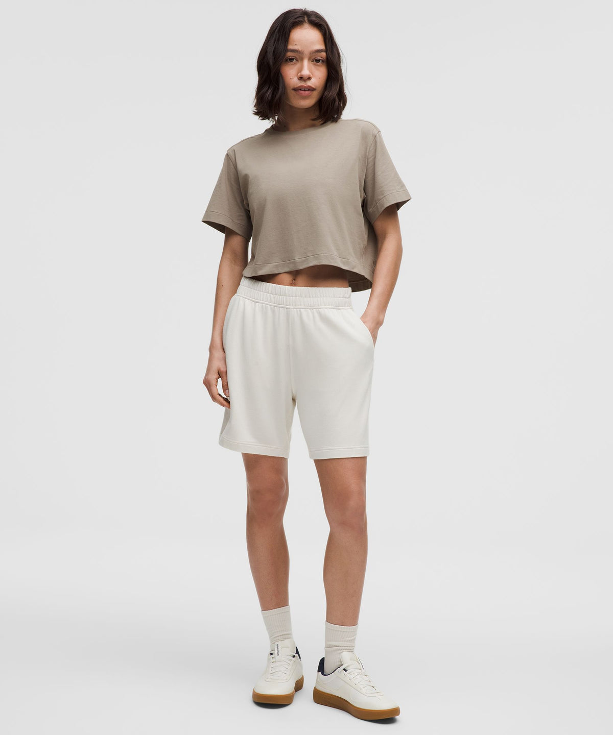 All Yours Organic Cotton-Blend Cropped T-Shirt