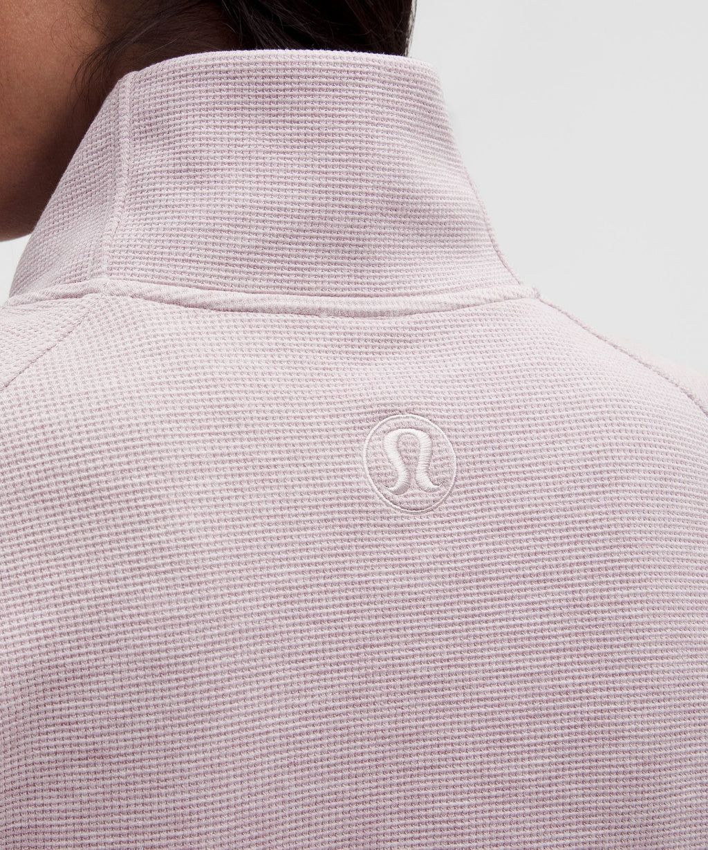 Scuba Cropped Funnel-Neck Half ZipWaffle