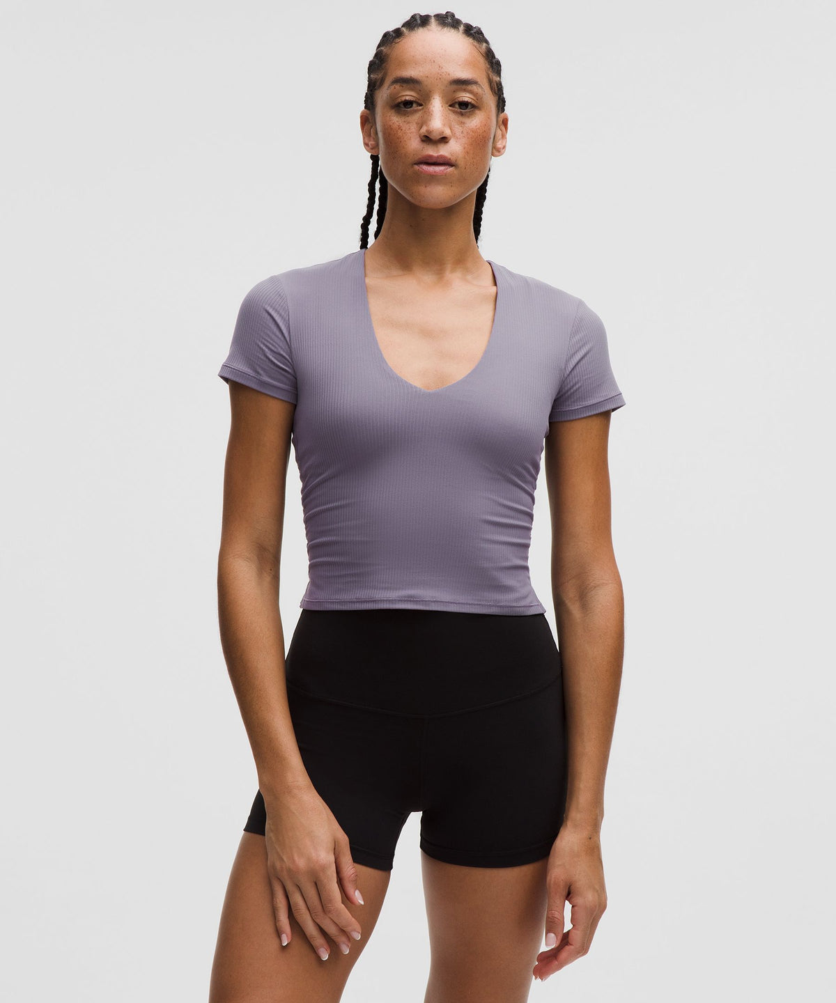All It Takes Ribbed Nulu V-Neck T-ShirtB–D Cups