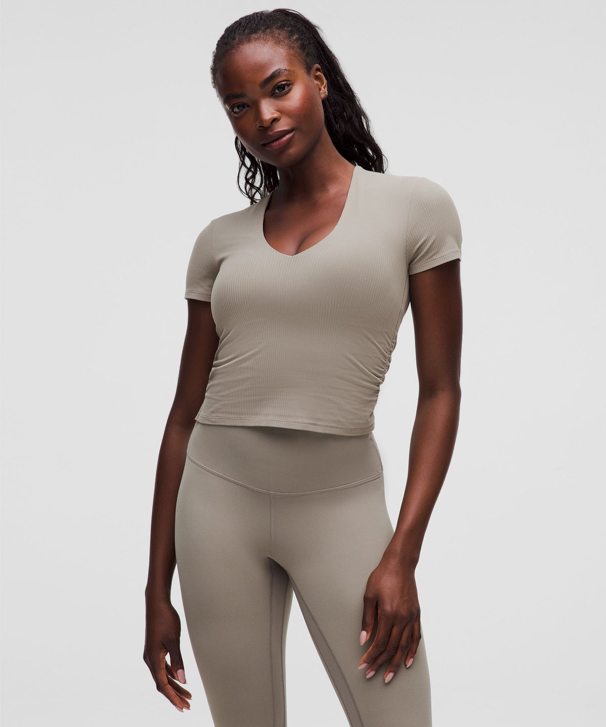 All It Takes Ribbed Nulu V-Neck T-ShirtB–D Cups