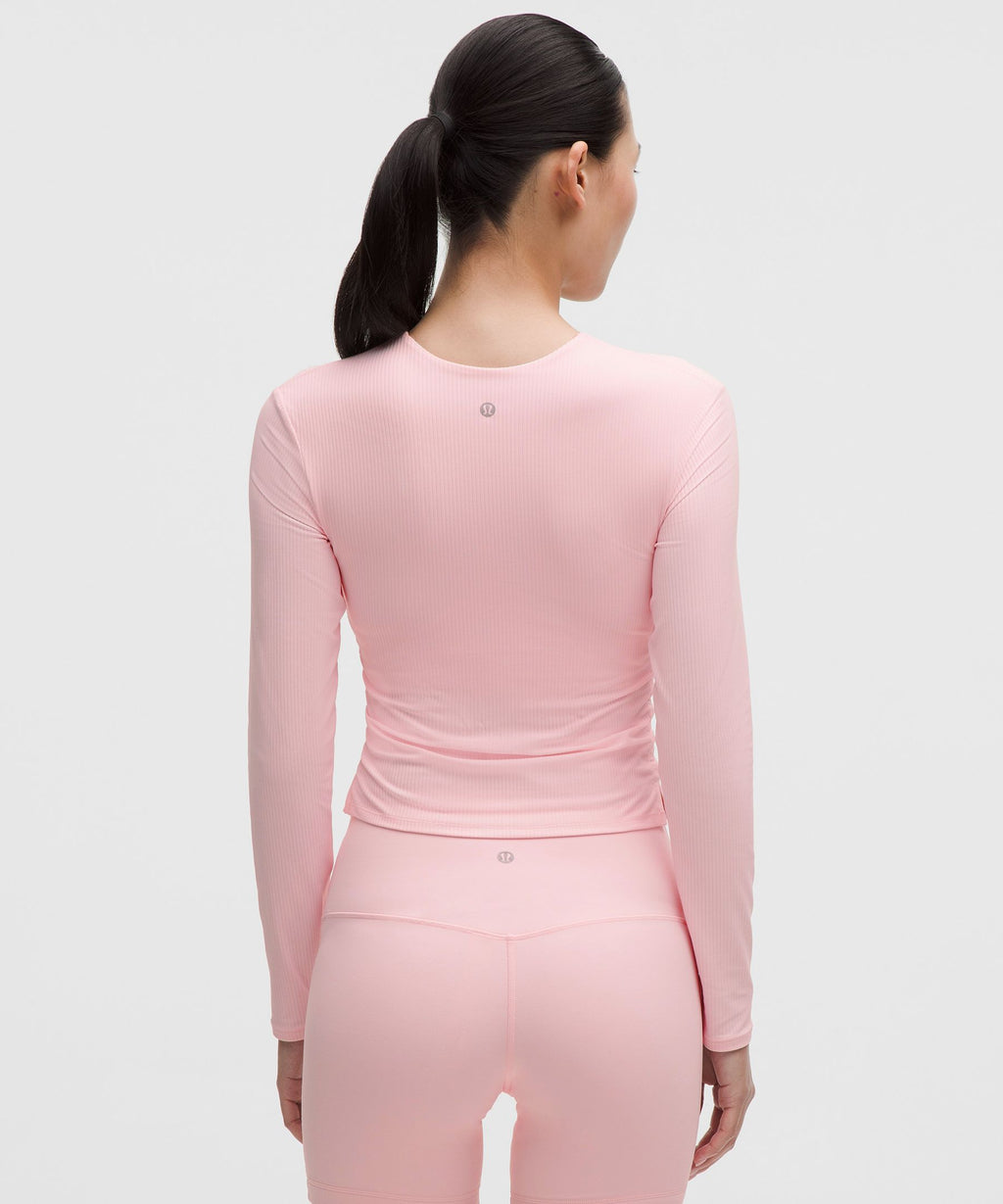 All It Takes Ribbed Nulu V-Neck Long-Sleeve ShirtB-D Cups