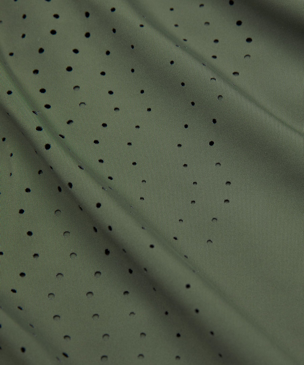 Sleek Perforated Running Short-Sleeve Shirt