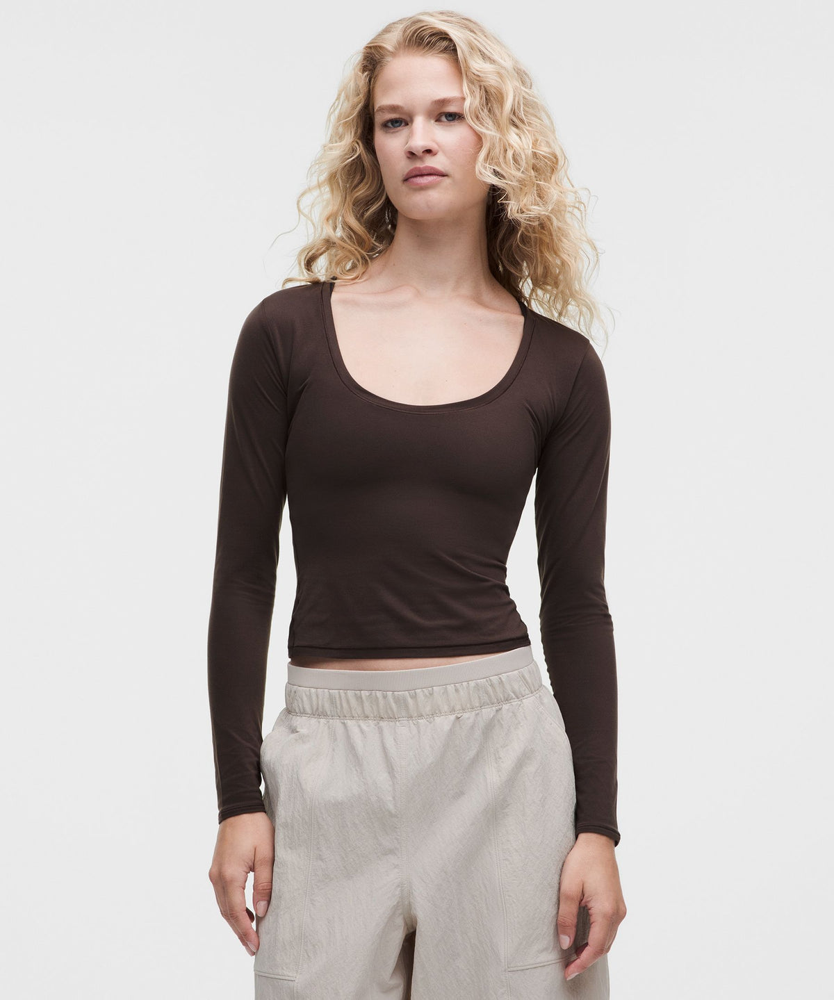 Wundermost Ultra-Soft Nulu Scoopneck Long-Sleeve Shirt