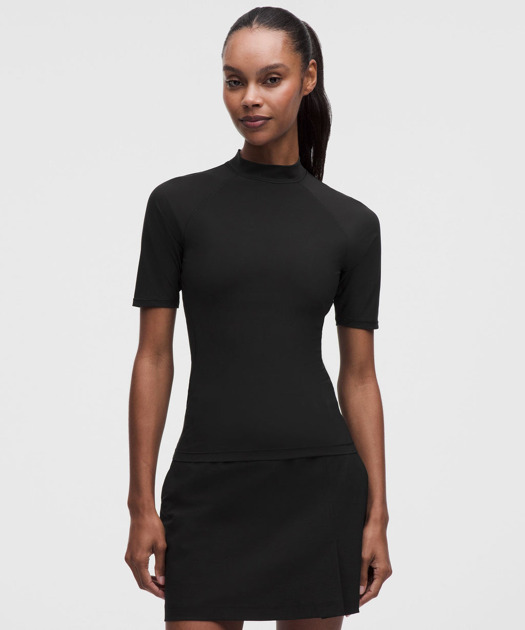 Lightweight Mockneck Short-Sleeve Shirt
