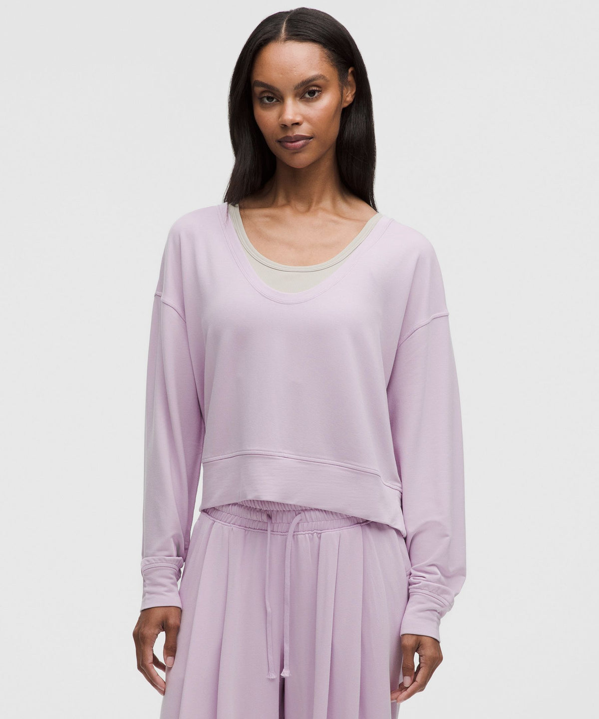 BeCalm Scoop-Neck Pullover