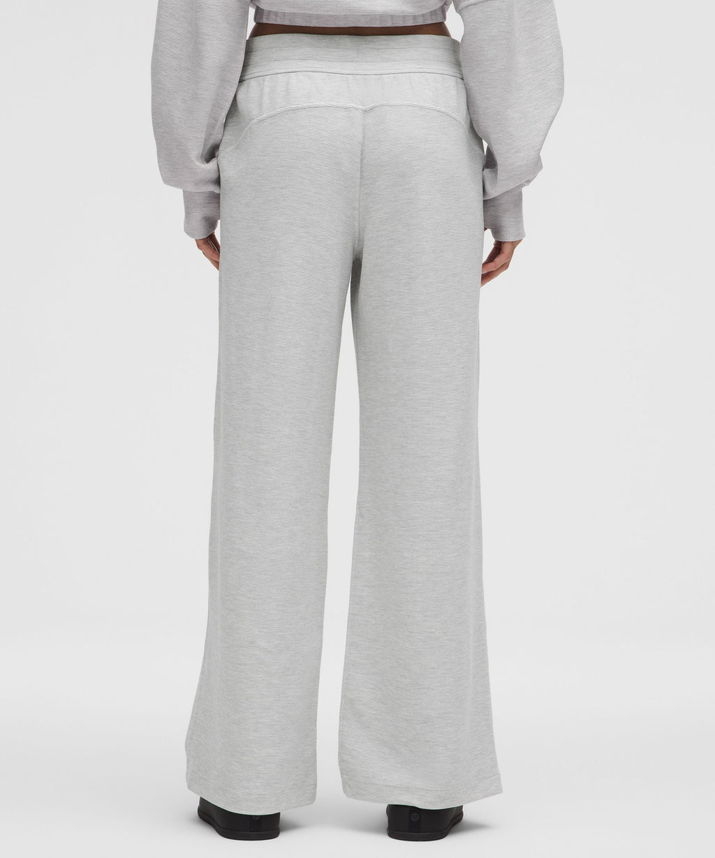 Scuba Mid-Rise Wide-Leg PantWaffle