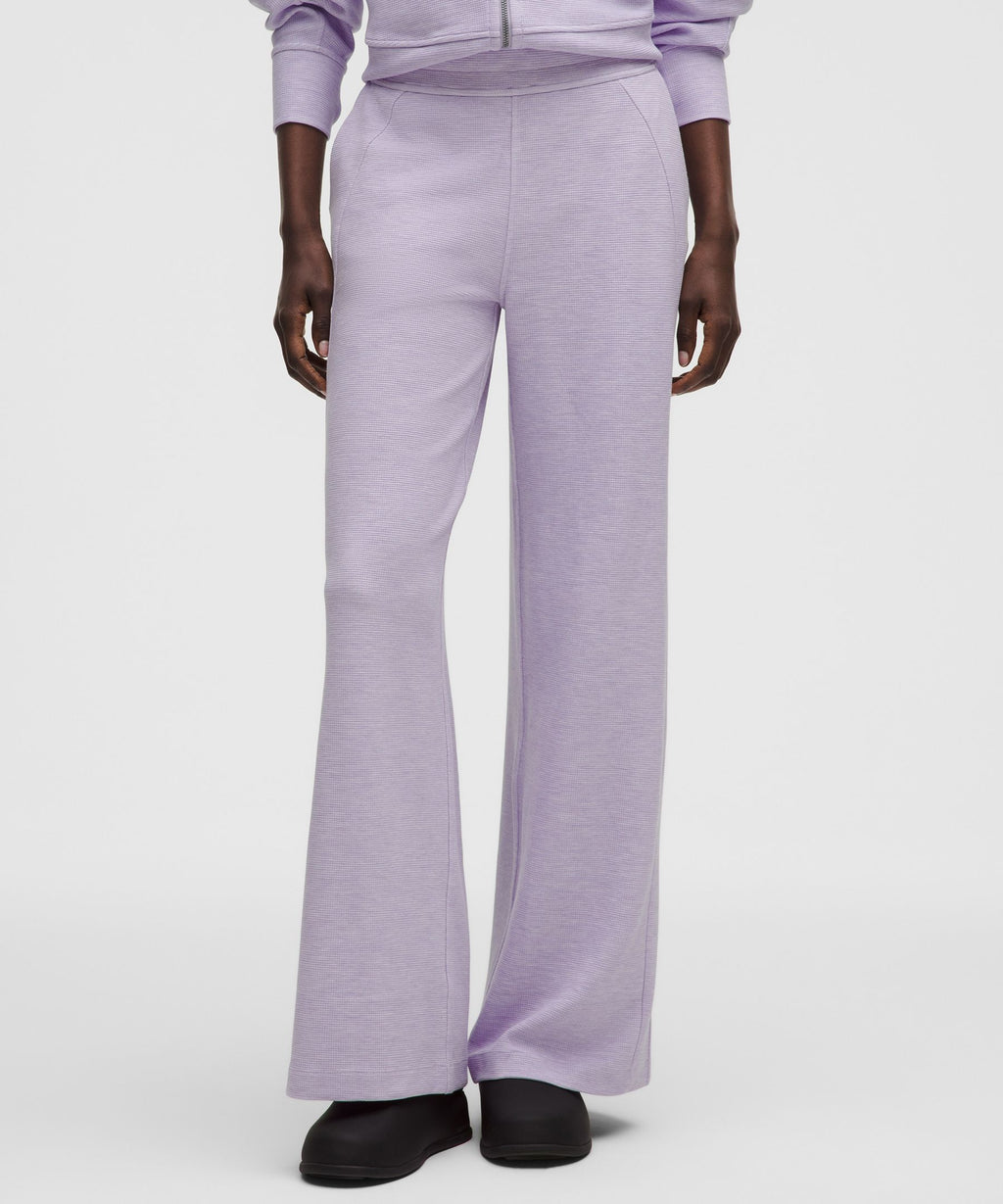 Scuba Mid-Rise Wide-Leg PantWaffle