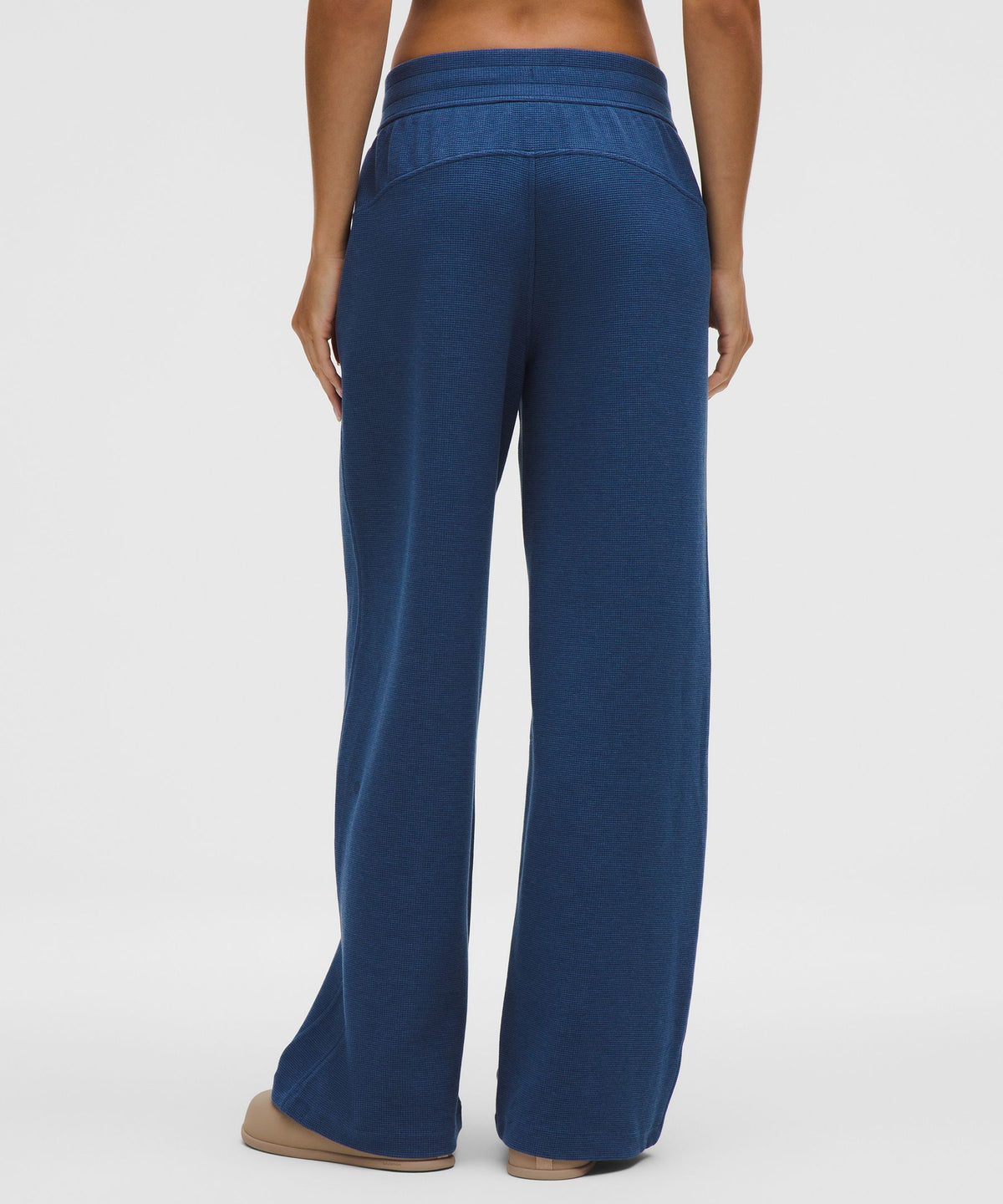 Scuba Mid-Rise Wide-Leg PantWaffle