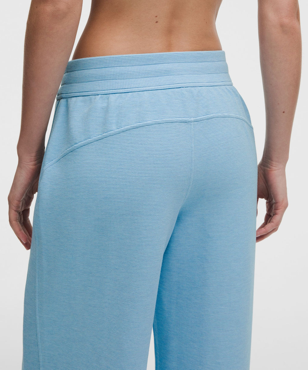 Scuba Mid-Rise Wide-Leg PantWaffle