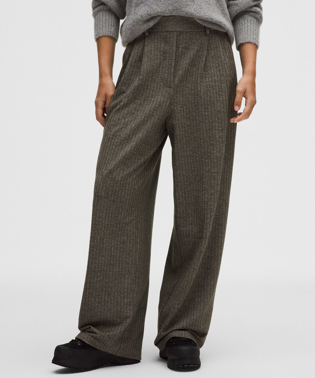 Daydrift High-Rise Wide-Leg Trouser ShortHerringbone