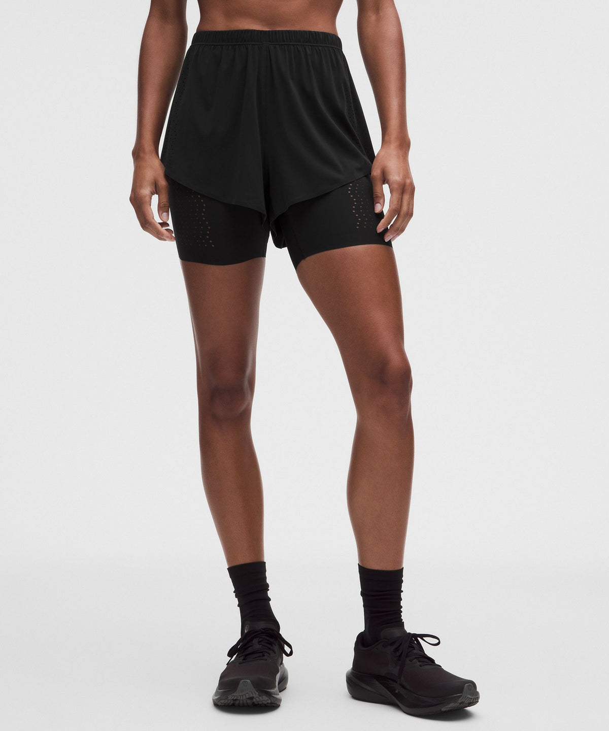 Sleek Perforated 2-in-1 High-Rise Short