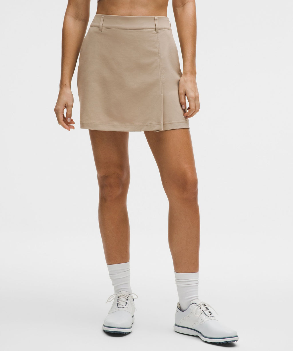 Stretch Twill Front Pleat Golf SkirtEmbroidered Logo