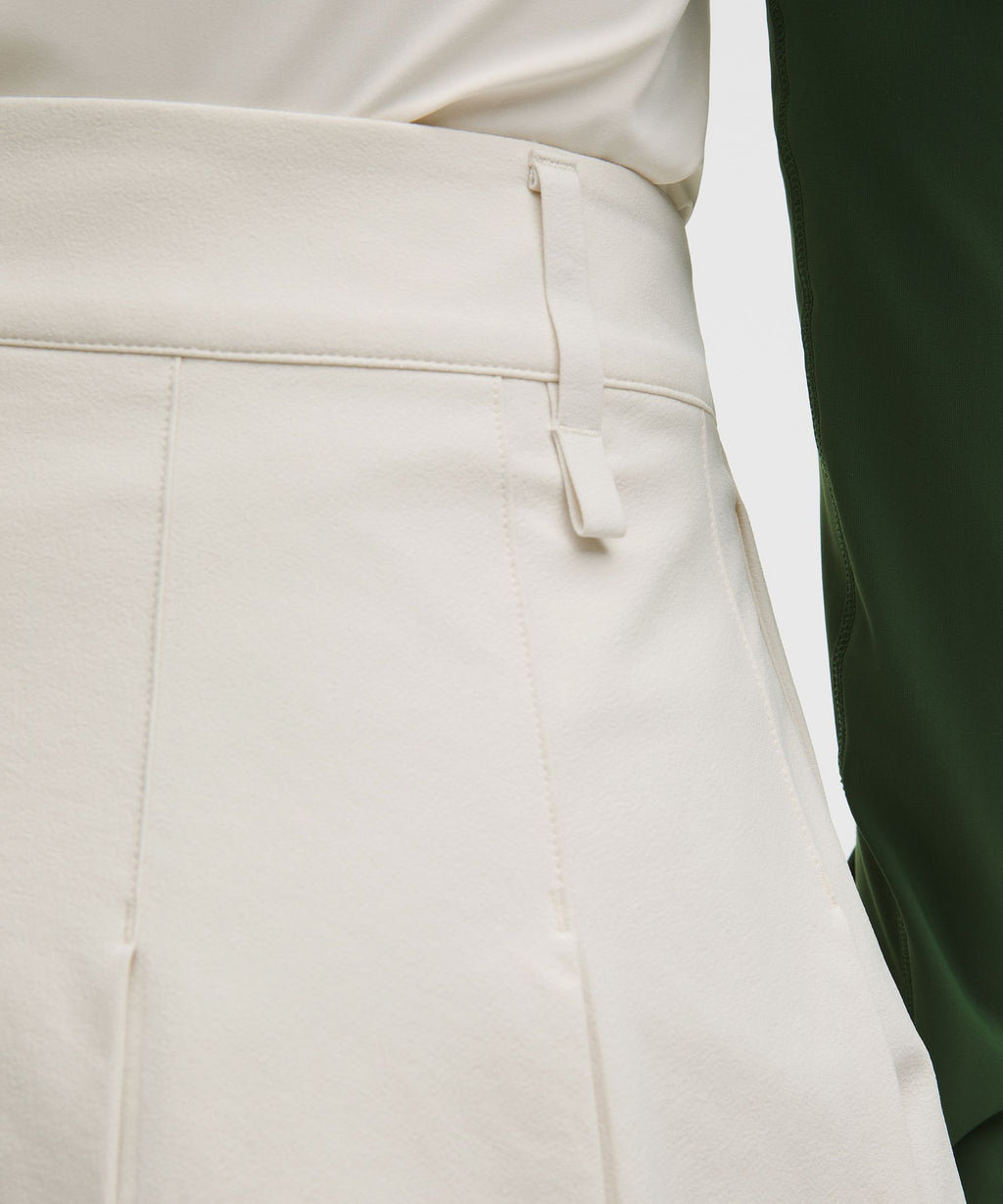 Box-Pleat High-Rise A-line Golf Skirt