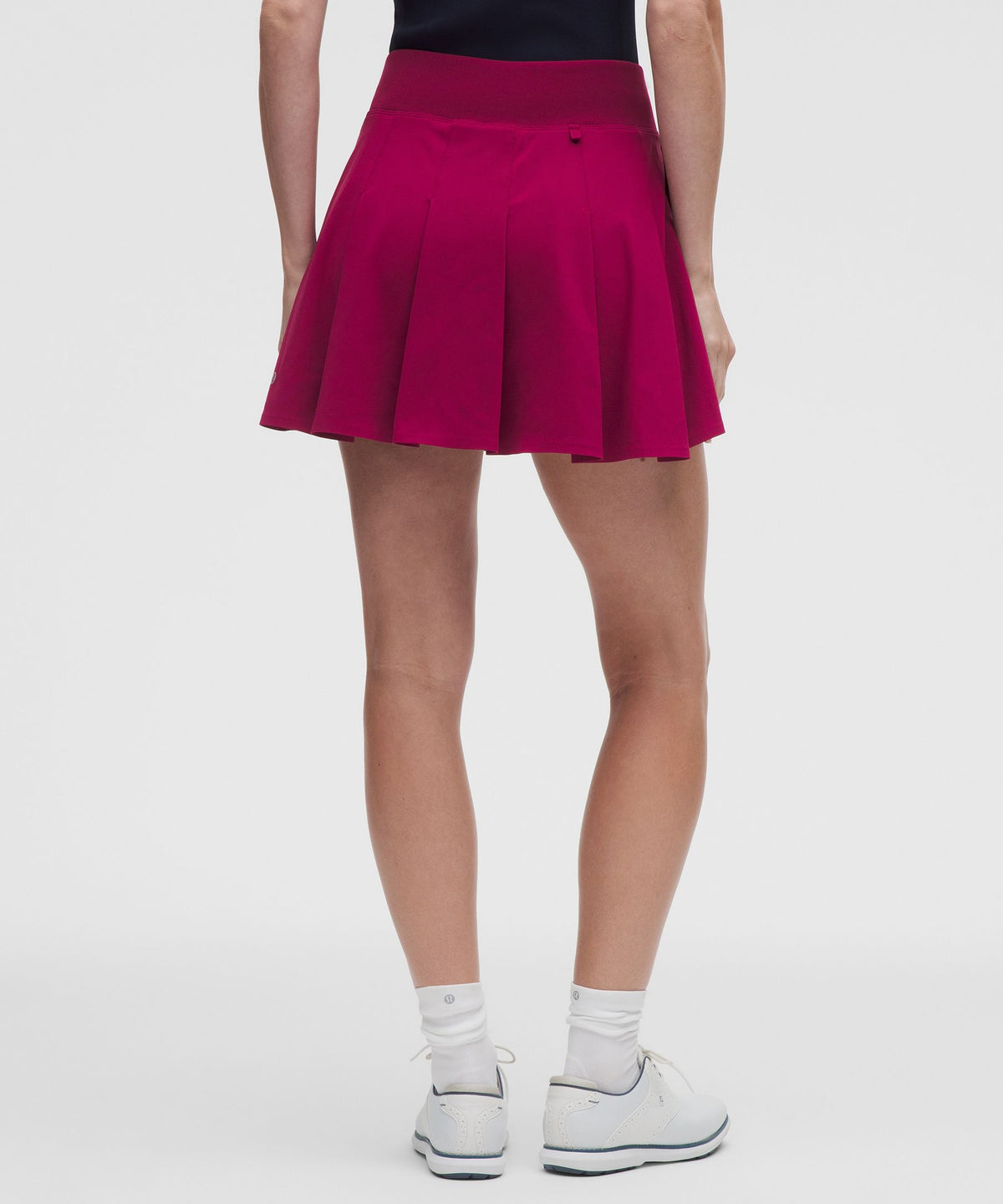 Top-Stitched Pleated Golf Skirt
